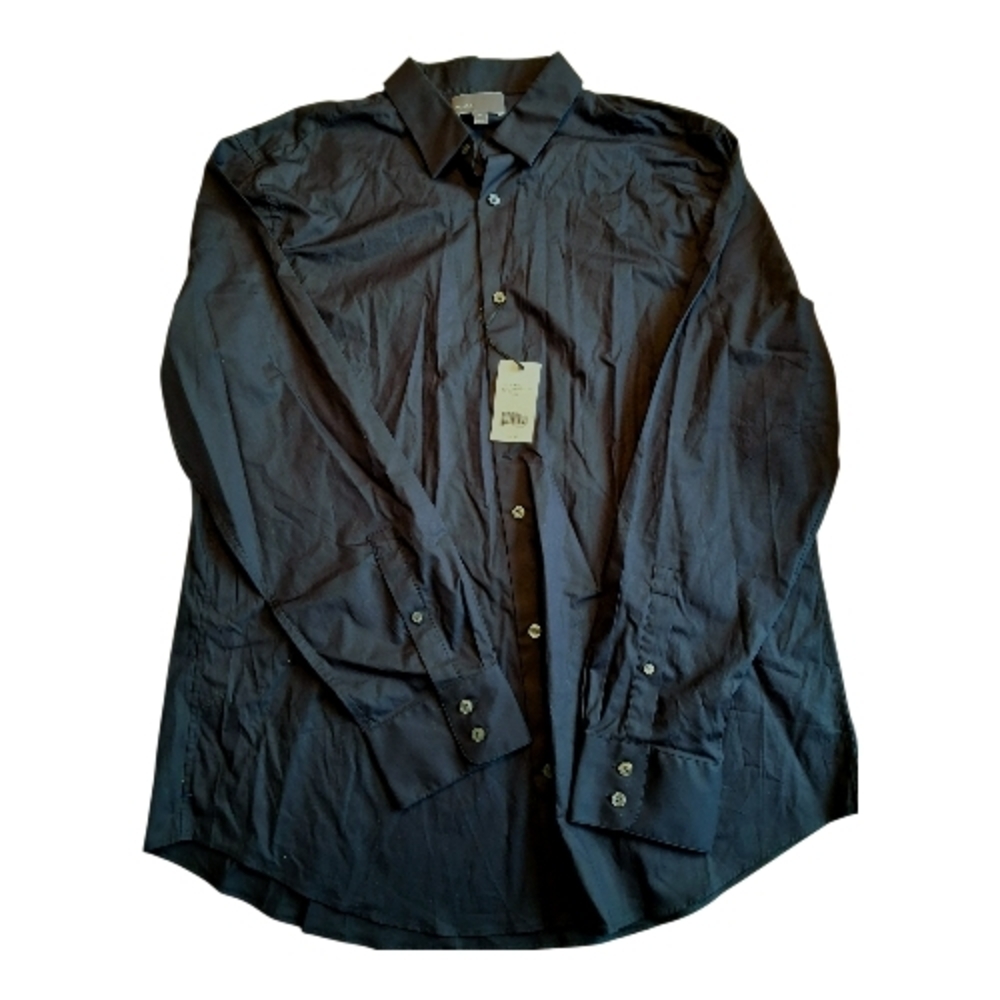 Vince Classic Black Collared Shirt NWT